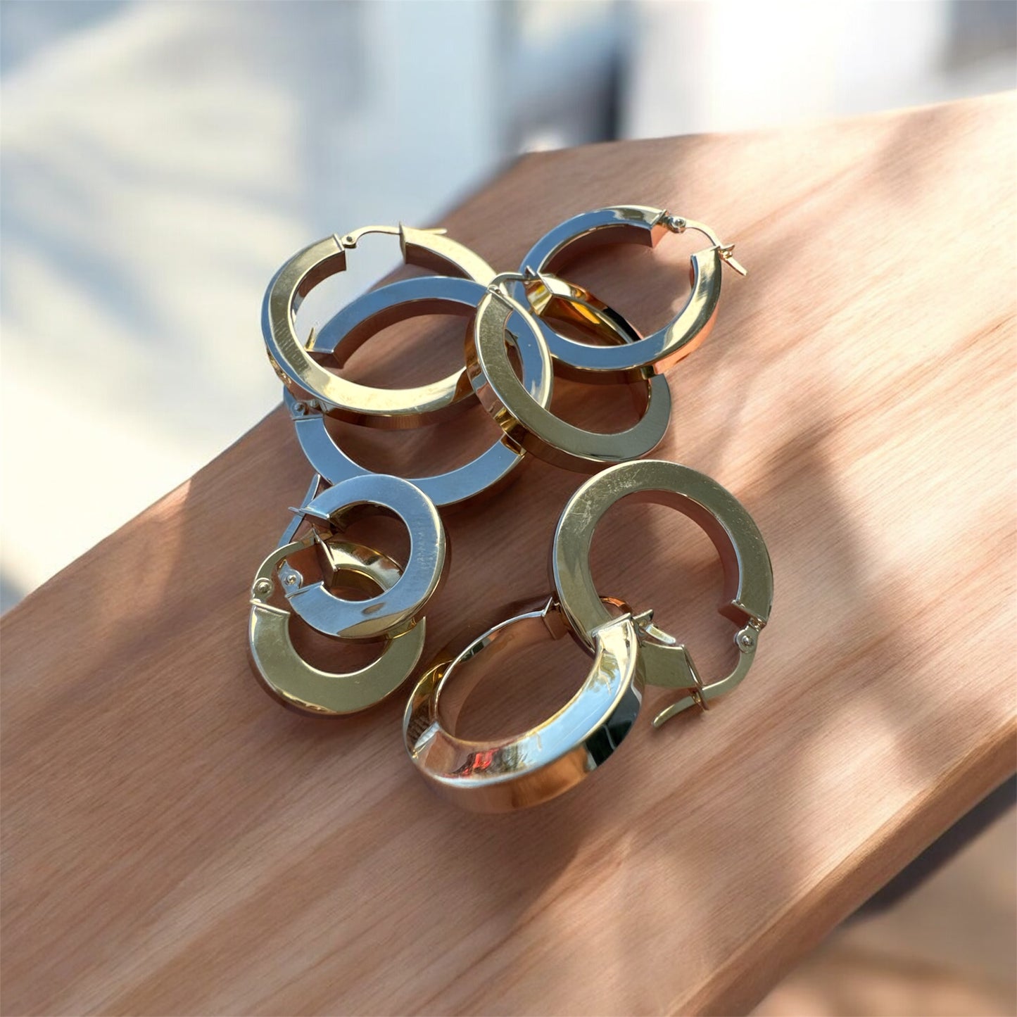 10K Gold Hoop Earrings