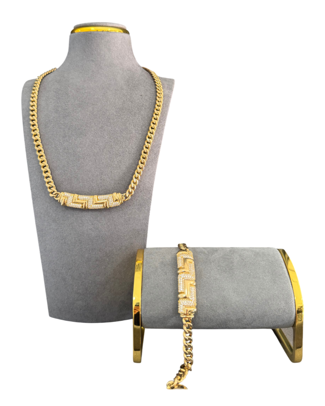 Women’s Gold Chain & Bracelet Set