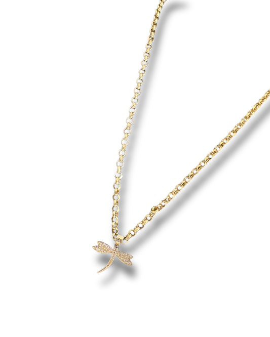 Rolo Chain with Dragonfly Pendant