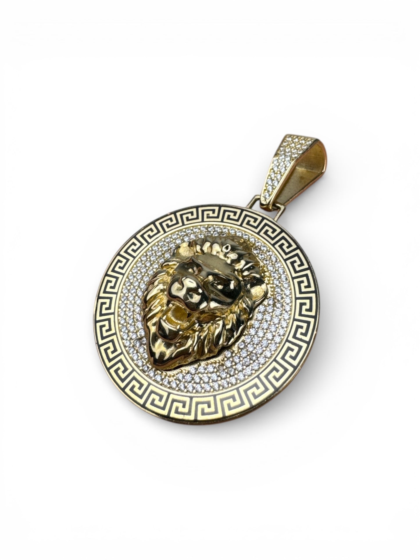 Diamont Cut Chain with Lion Pendant