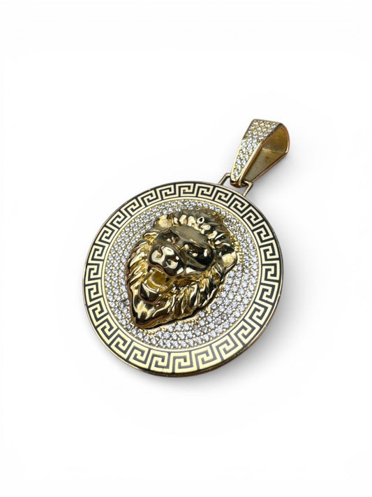 Diamont Cut Chain with Lion Pendant