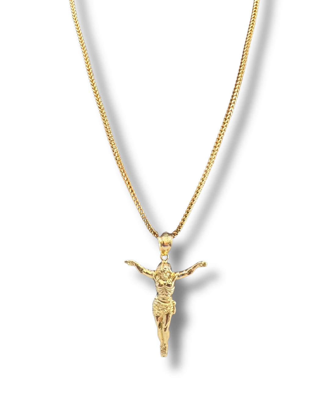 Franco Chain Necklace with Cross Pendant