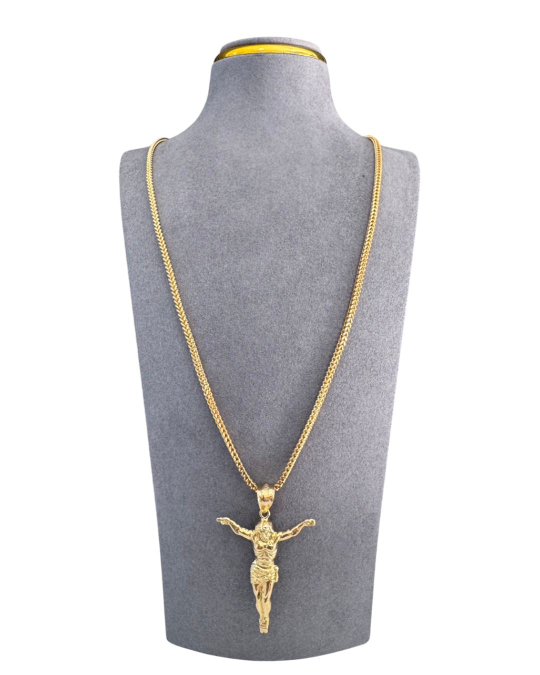 Franco Chain Necklace with Cross Pendant