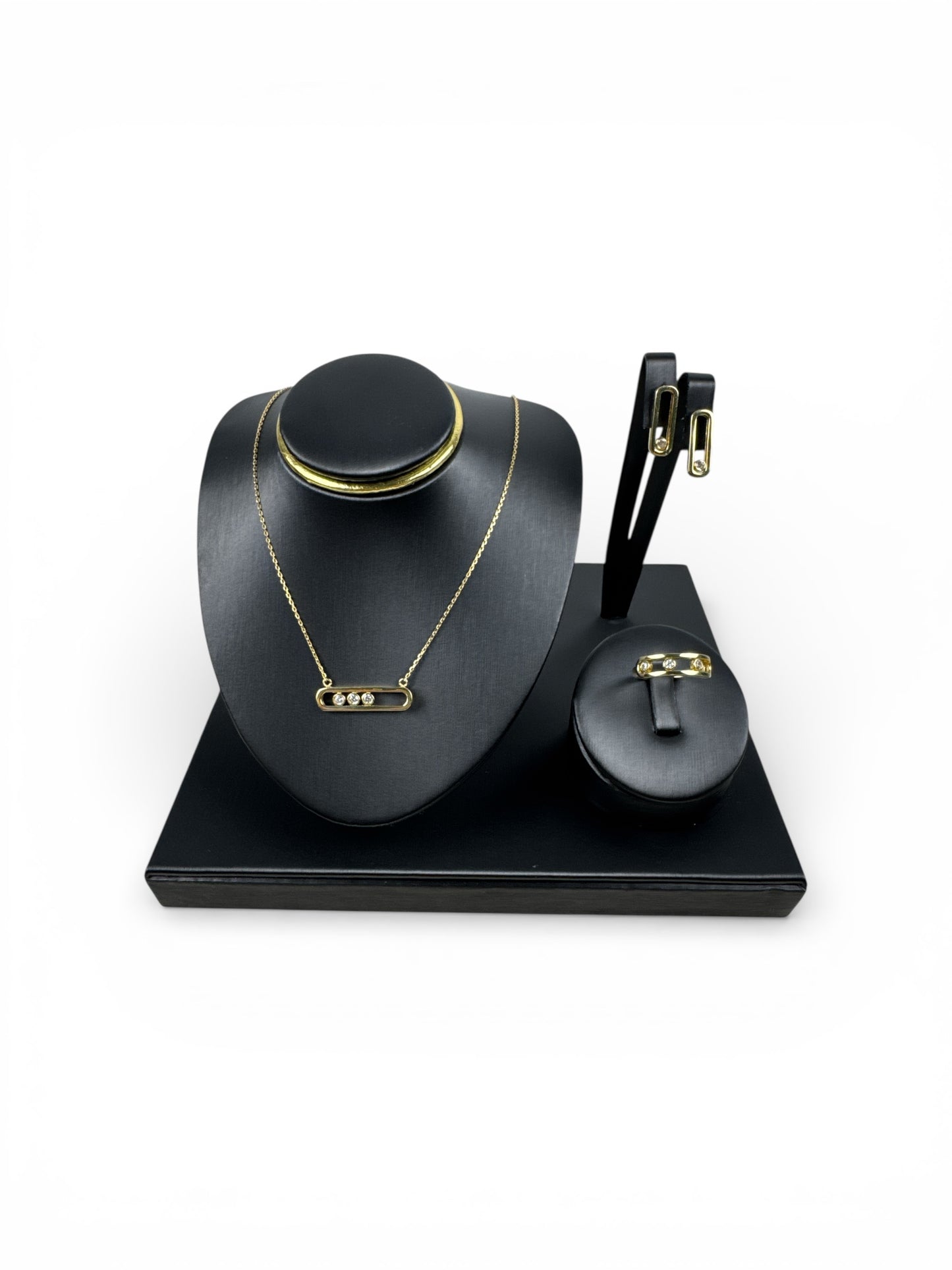 14K Gold Modern Link Elegance Set