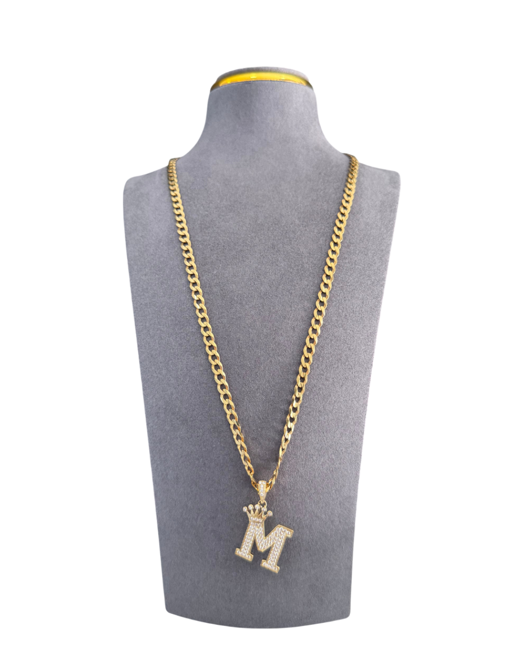 Corte Brillo Chain with Crown Initial “M” Pendant