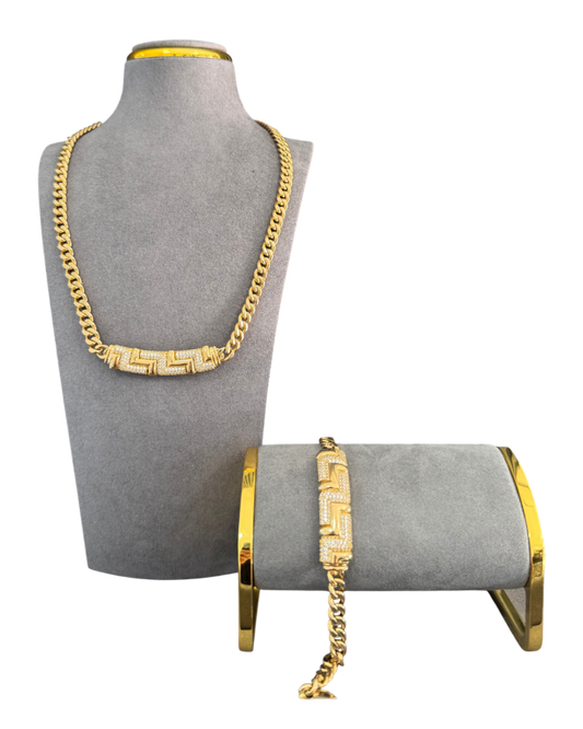 Women’s Gold Chain & Bracelet Set