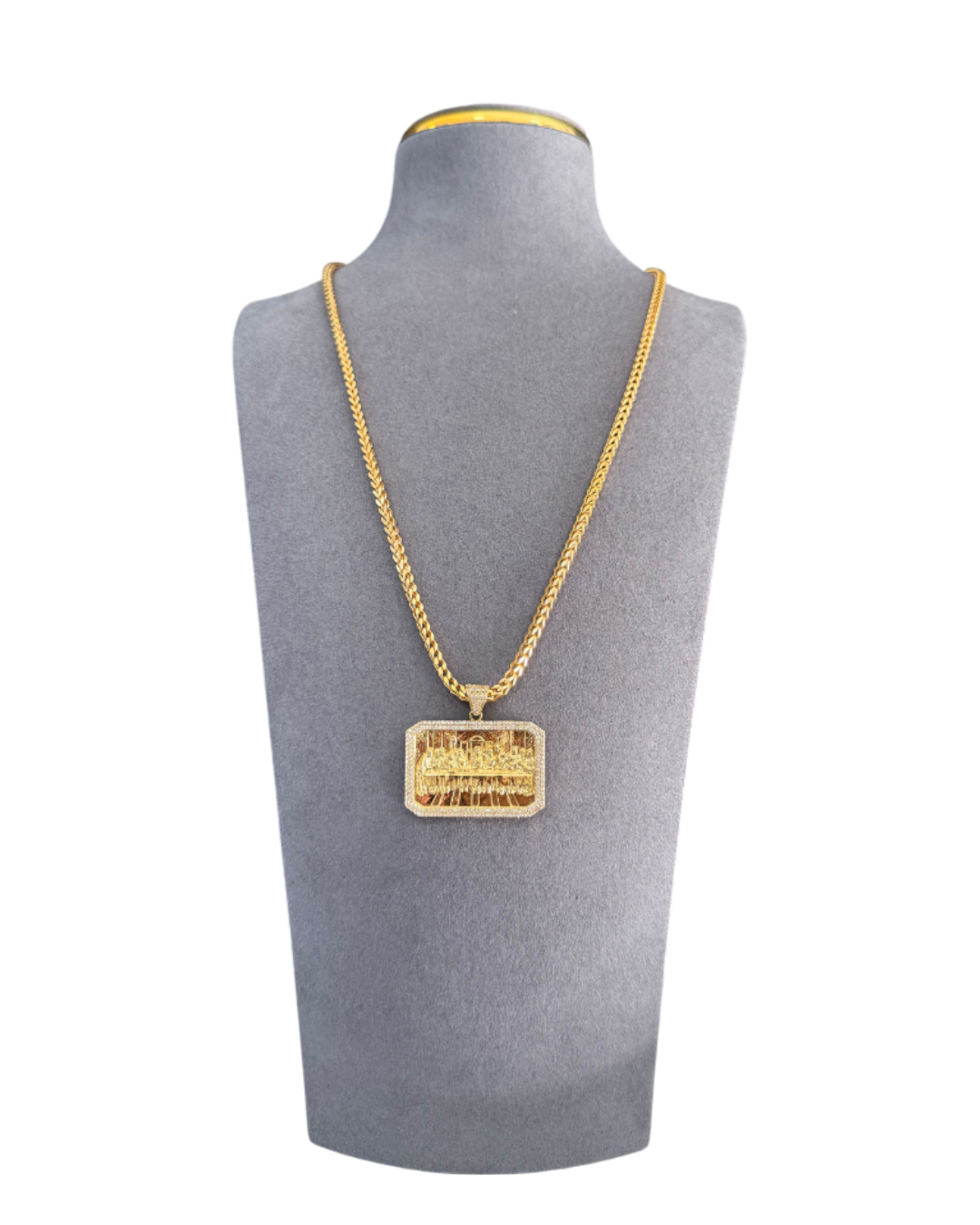 Franco Chain Necklace with The Last Supper Pendant