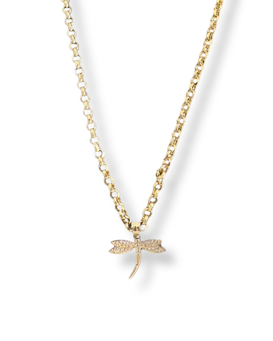 Rolo Chain with Dragonfly Pendant