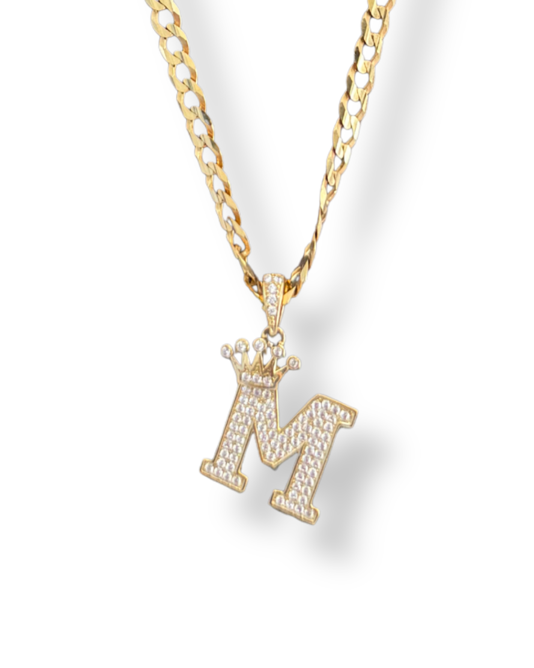 Corte Brillo Chain with Crown Initial “M” Pendant