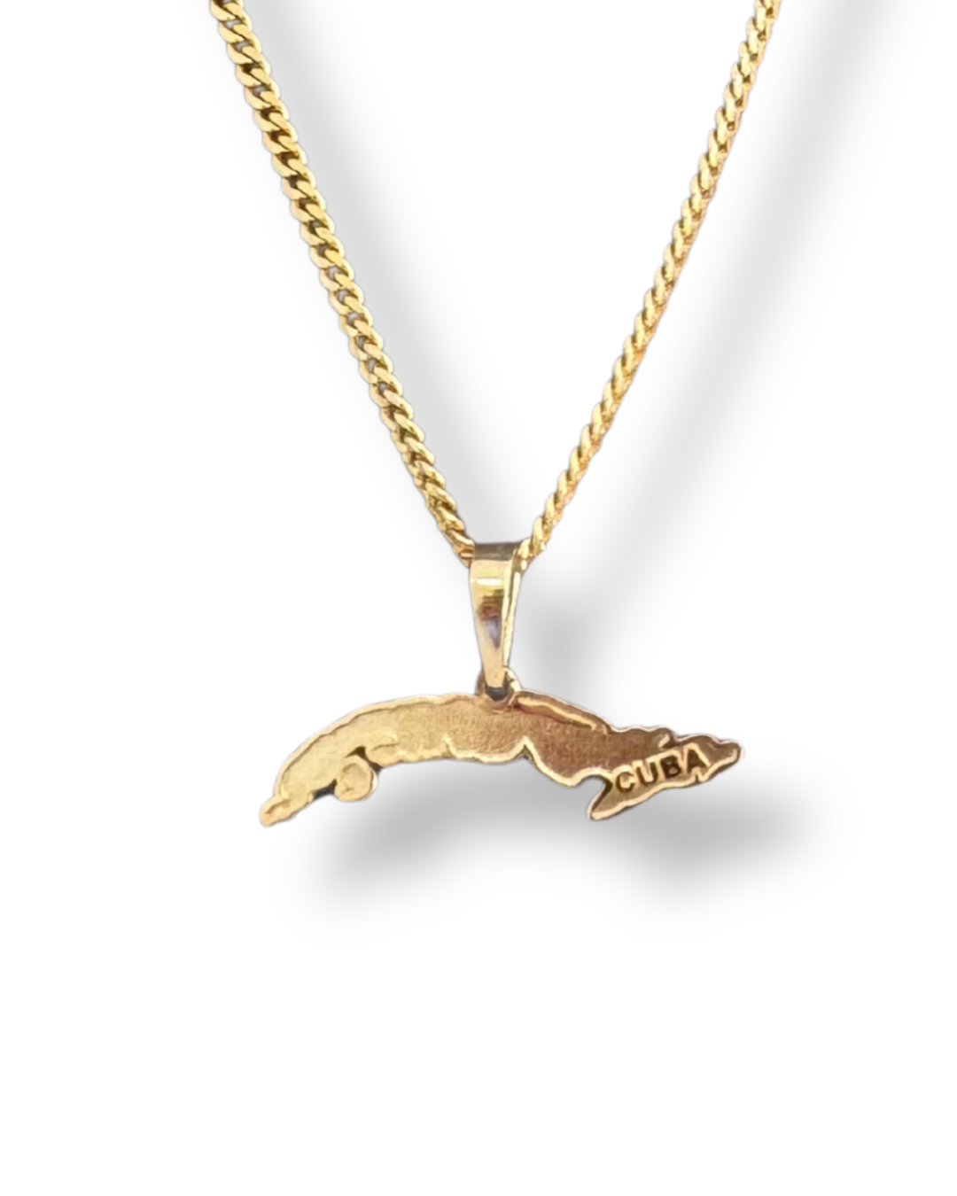 Cuban Link Chain with Cuba Map Pendant